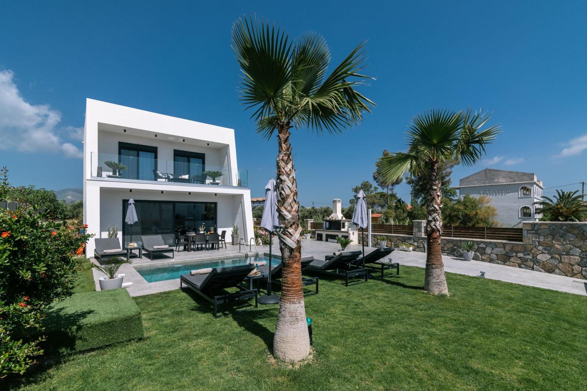Sunwhite Villas - Private Pool & Cozy Atmosphere, By Zantewize لاغاناس المظهر الخارجي الصورة